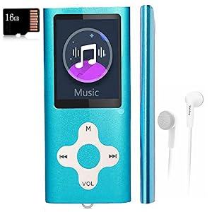 Mp3 Player Music Player with a 16 GB Memory Card Portable Digital Music Player Video Voice Record FM