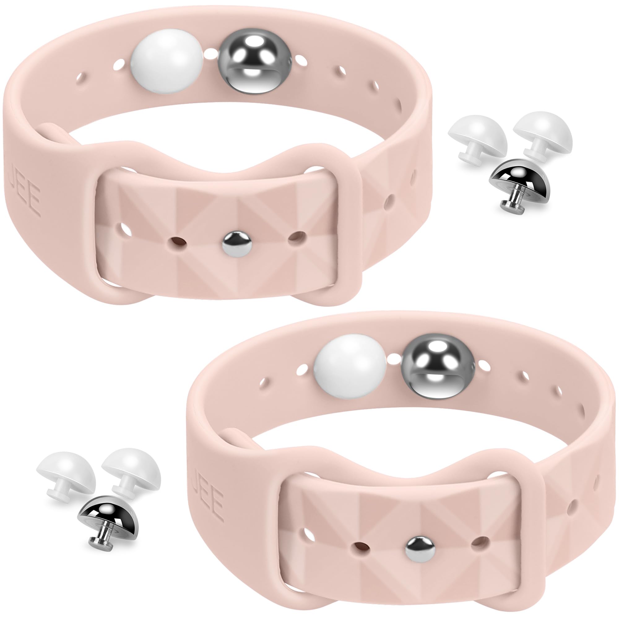 Motion Sickness Bracelets for Travel: Acupressure Anti Nausea Wristband for Morning Sickness - Sea Sickness Wristbands for Car Boat Air - Nausea Bands for Motion Sickness 1 Pair Pink Sand