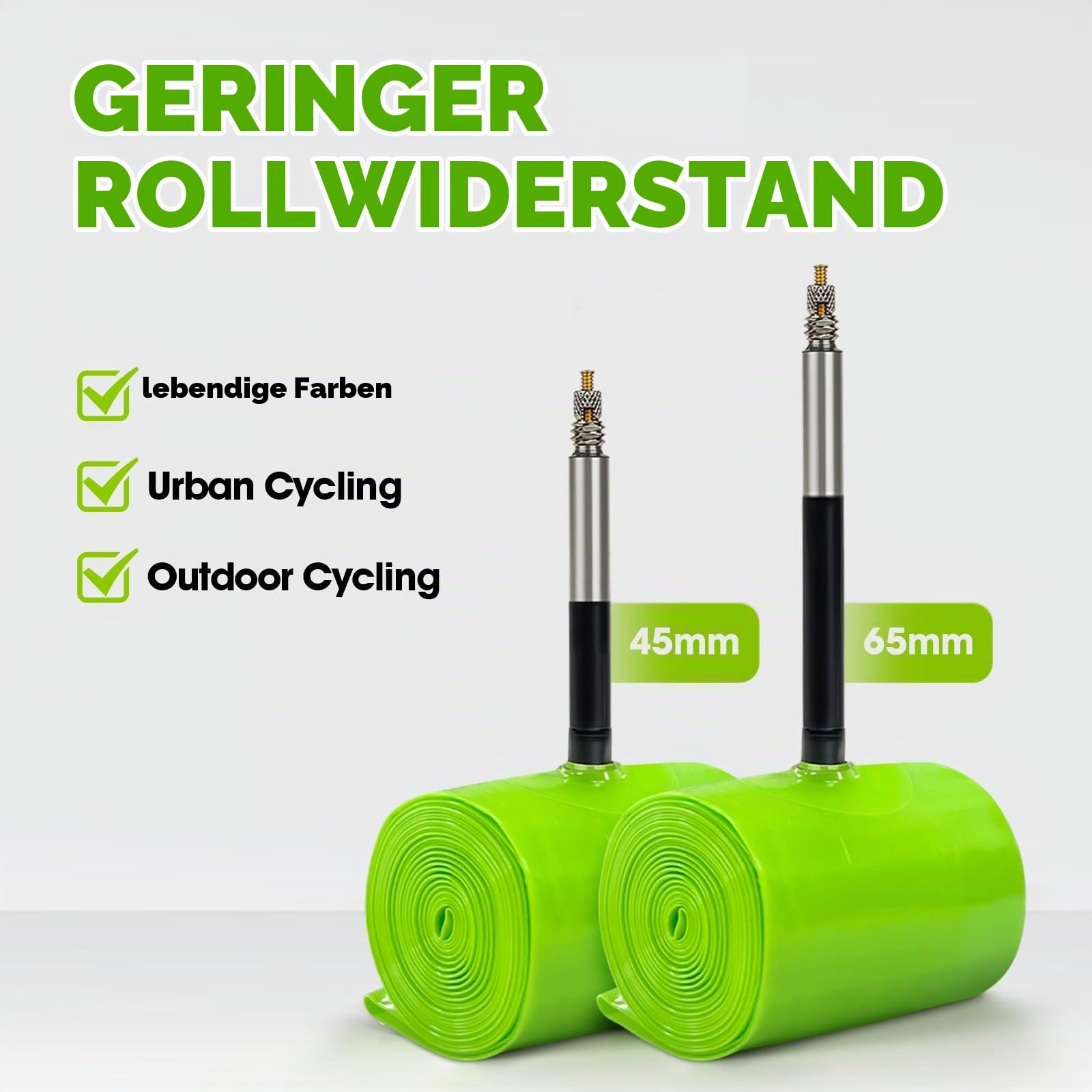 TPU Schlauch Rennrad 4 Stück TPU Schlauch für Rennrad 700C x 23C/25C/28C/30C/32C,Gravel 700C x 32-47-622,MTB29 X 1.9-2.5,1 *Reifenheber