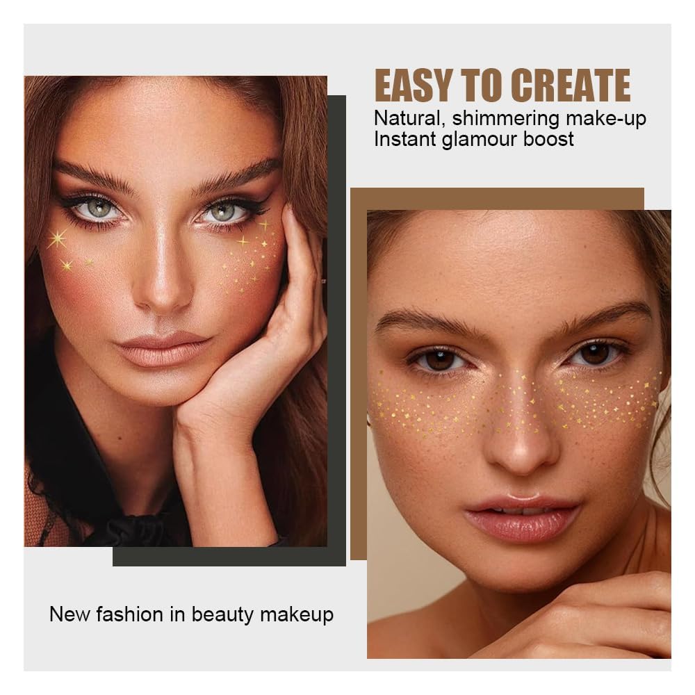 12 PCS Glitter Freckles Face Tattoo Temporary - Image 4