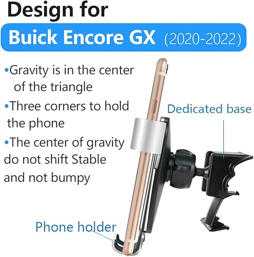 Miniatura 6 de LUNQIN - Soporte para teléfono de coche para Buick Encore GX 2020 2021 2022 2023 SUV preferido Select Essence Auto Interior Accesorios Mejor Soporte
