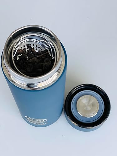 Miniatura 2 de Sikharas - 16.9 fl oz Life - Botella de agua térmica de acero inoxidable con aislamiento térmico para café de viaje (azul)