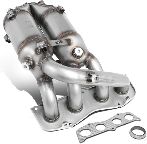 DNA Motoring Reemplazo catalítico del cabezal de escape del convertidor del estilo de fábrica OEM-CONV-011 compatible con 01-03 Rav 4 2,0