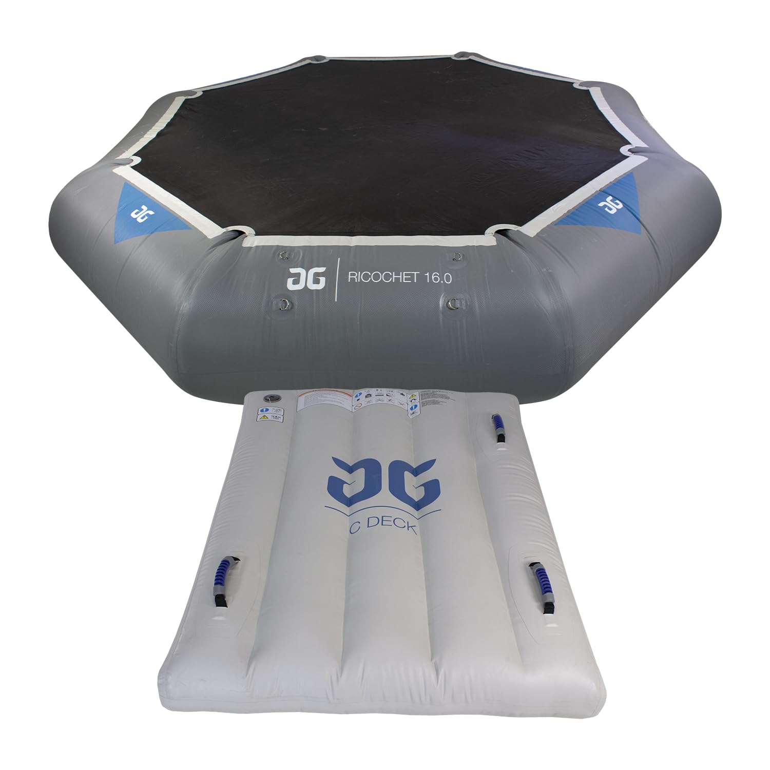 AQUAGLIDE Ricochet Bouncer 16.0 Inflatable Trampoline with C-Deck, 16'