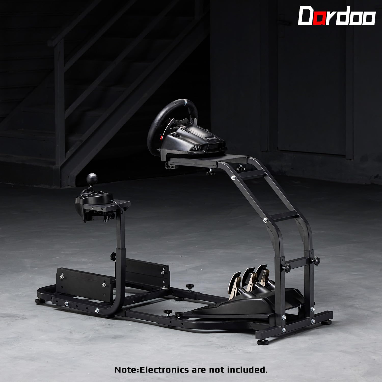 Dardoo Racing Simulator Cockpit Einstellbar Passend für Logitech G27 G29 G920 G923, für Thrustmaster T300, für Fanatec Driving Steering Wheel Stand Gaming Frame, Nicht enthalten Rad, Pedal und Sitz