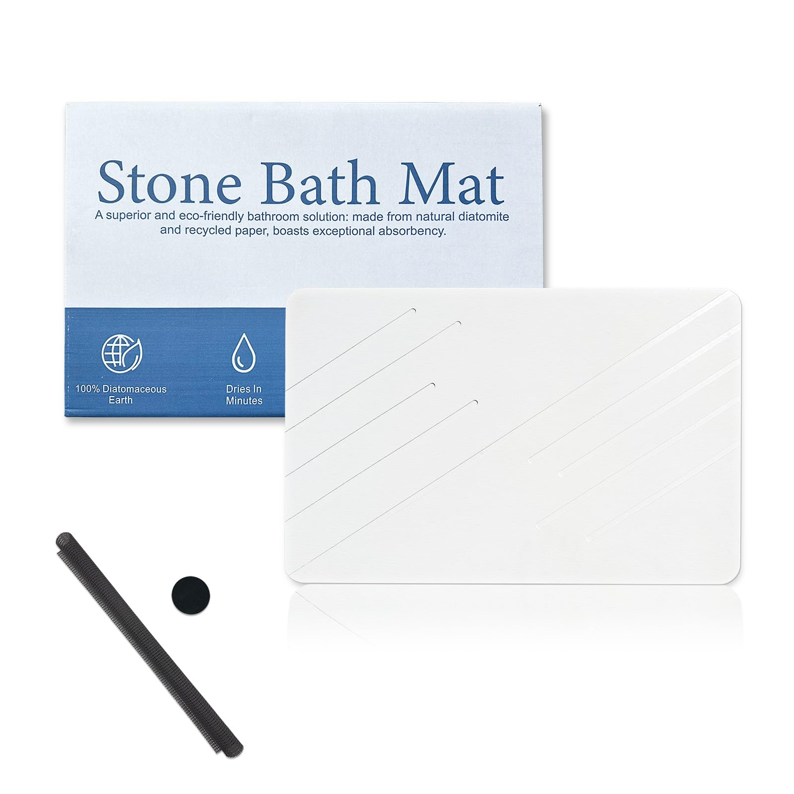 Tappetino Da Bagno In Diatomite - Antiscivolo E Super Assorbente - Grigio Scuro - Foto 7