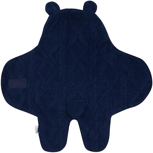 Miniatura 2 de BlueSnail Cómoda manta para envolver al recién nacido, transpirable y suave (gris)