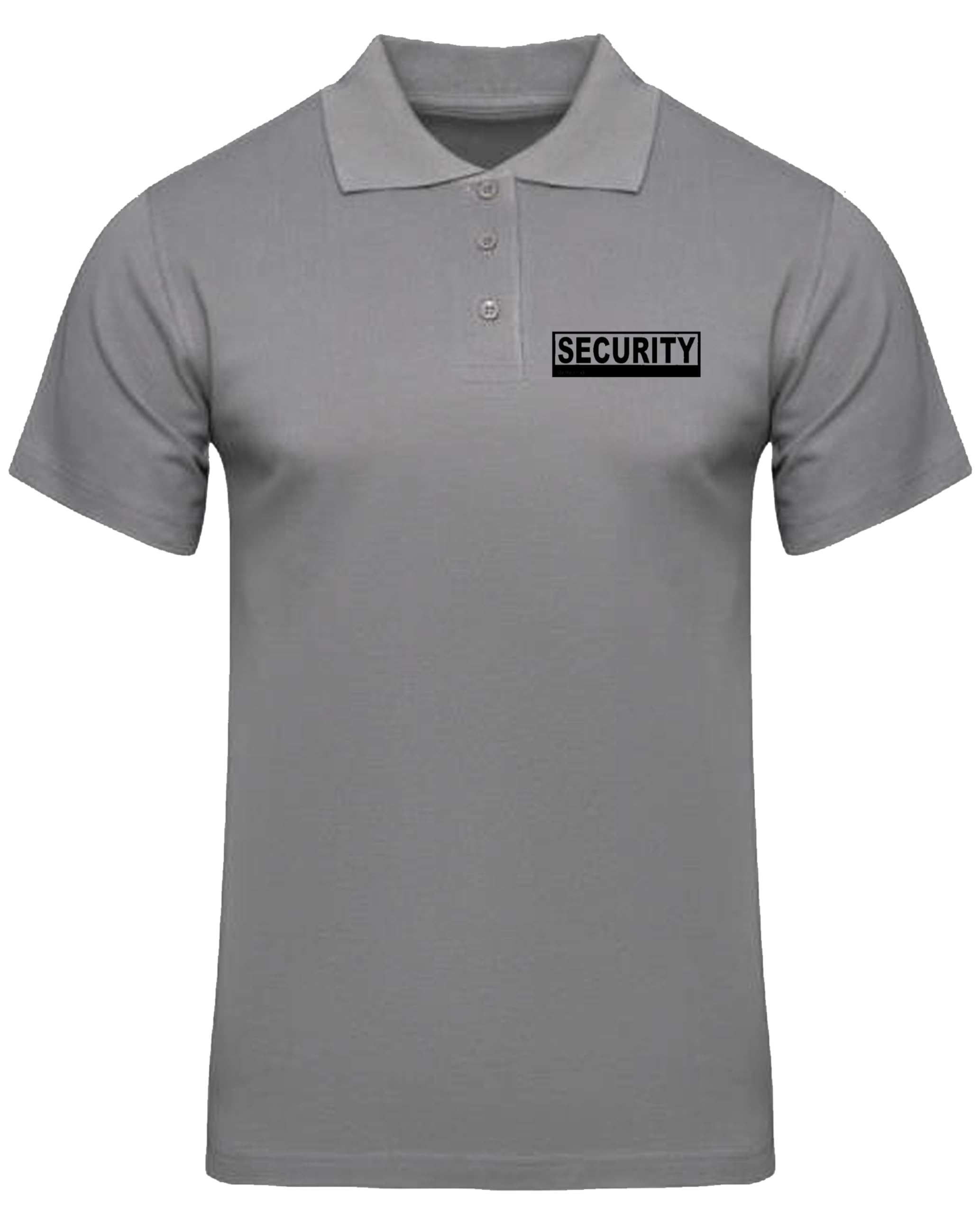 Security Logo Printed Polo/Collar Half Sleeve T-Shirt for Security Staff Employee Promotion T Shirt for Men and Women Grey