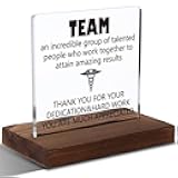 Team Gifts for Doctors, Appreciation Gifts for Doctors, Medical School Graduation Gifts, Modern Acrylic Desk Plaque with Inspirational Quotes, 10 x 10 x 1.5 cm,XXD12