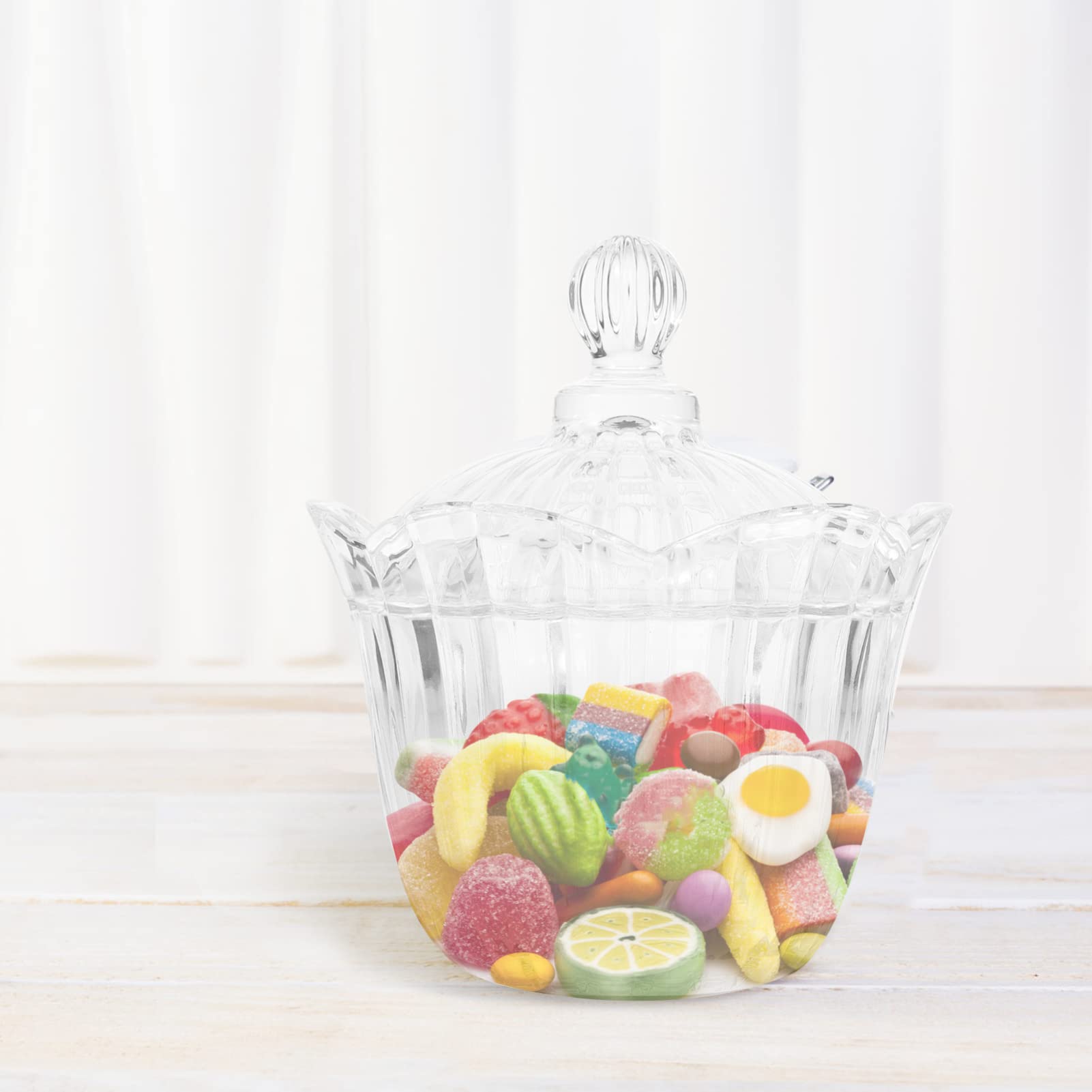 Yardwe 2piezas Frascos De Almacenamiento De Vidrio Con Tapa Recipientes Para Dulces y Snacks Para Mantener La Frescura De Alimentos Casa