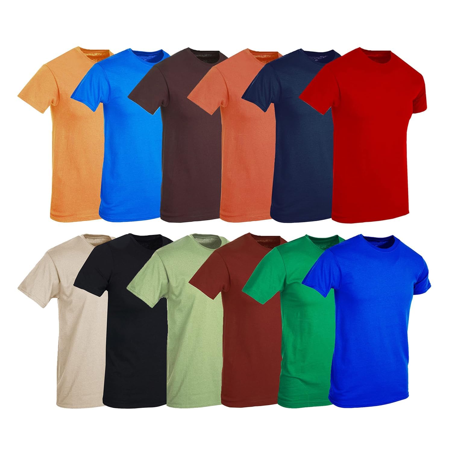 BILLIONHATS T-Shirts - Size 7X - Plus Size Mens Solid Colors T-Shirts Short Sleeve Lightweight Big Tall Tees