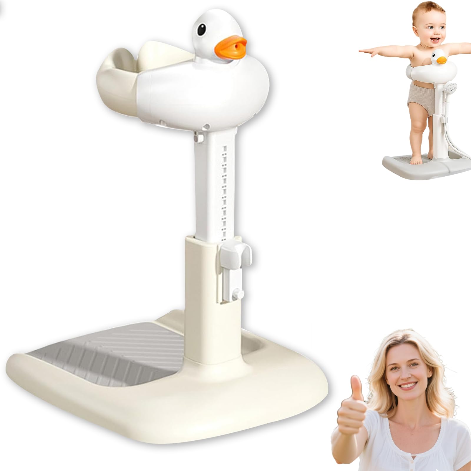 Baby Standing Bath Maker Anti-Slip Baby Shower Stand for Shower Standing Support Adjustable Height Baby Shower Stand Free
