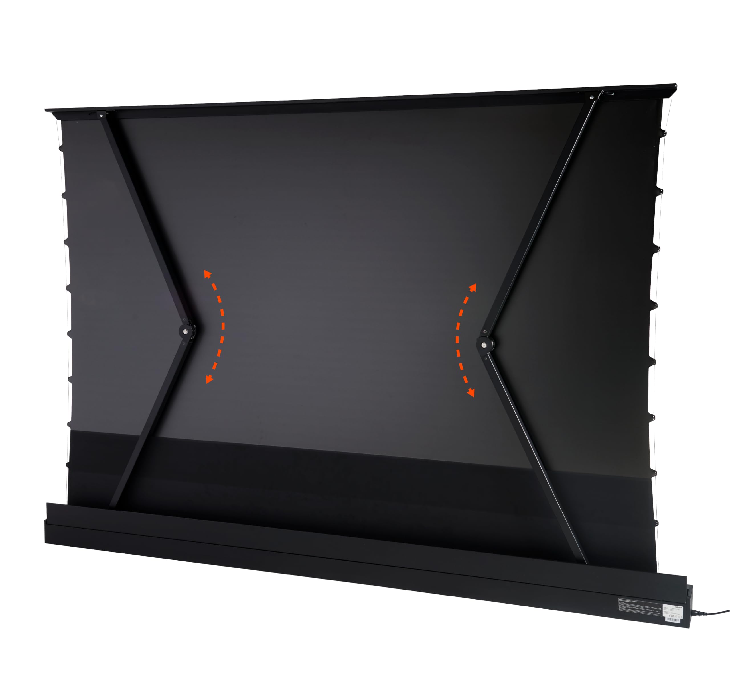 celexon HomeCinema Plus CLR UST-Bodenscheren-Aufroll-Motor-Hochkontrast-Möbeleinbau-Leinwand schwarz 80" | 177,1x99,6cm 16:9 | elektrische 8K,Full-HD ProjektionsLeinwand | für Ultrakurzdistanz-Beamer!