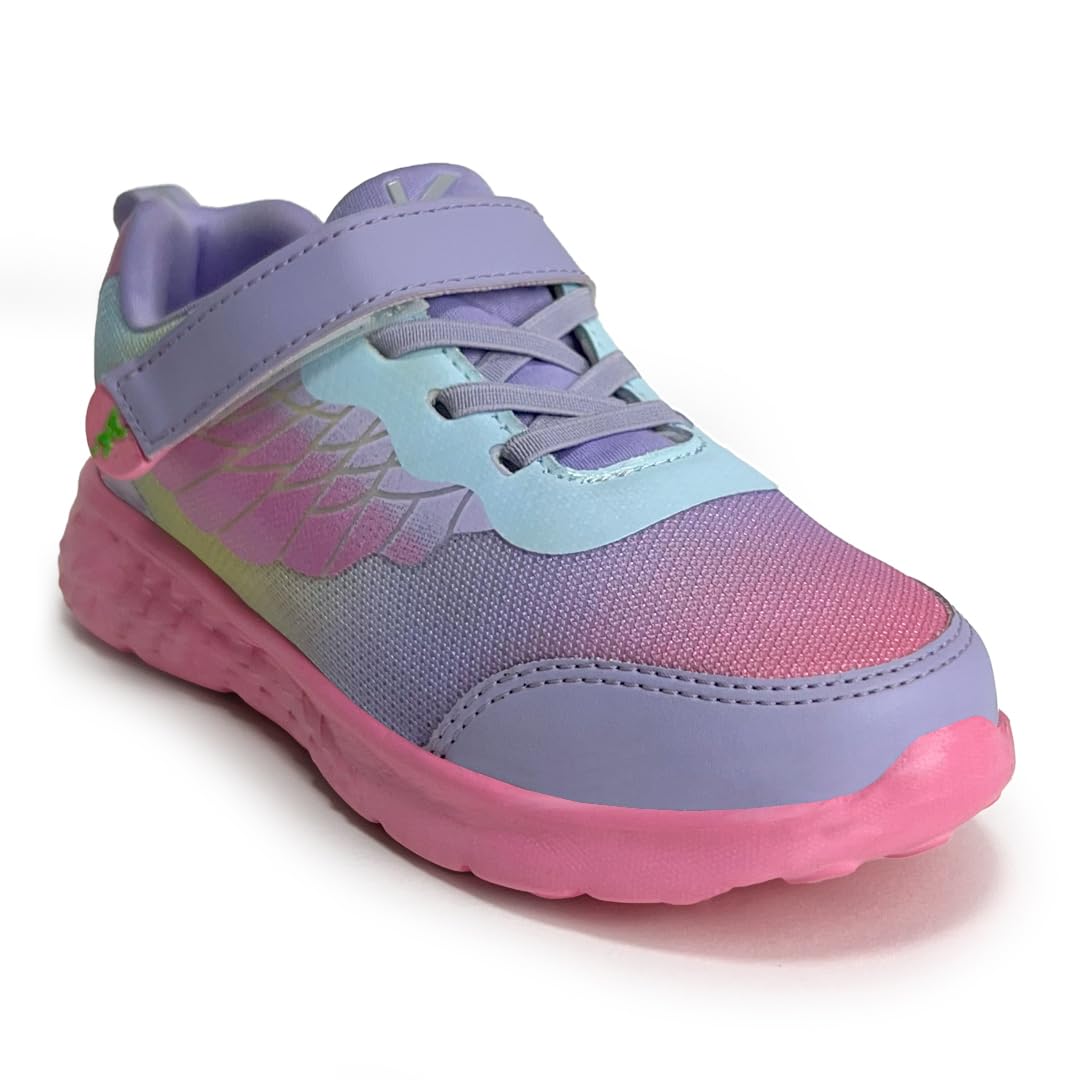 KazarMax Hopits Pink Purple Surge Lightweight Sneakers Shoes for Kids Girls-11.5 Kids UK