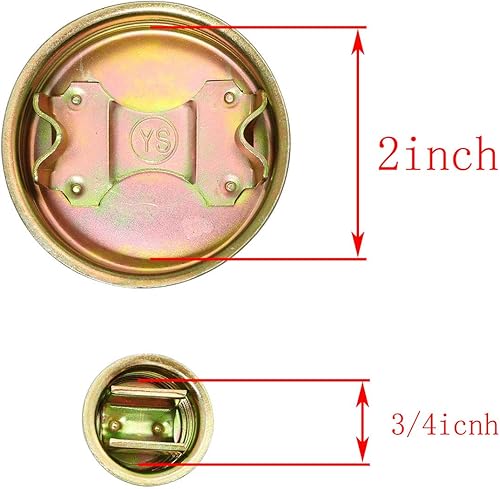 Miniatura 5 de Steel Bung Plug RLECS - 4 tapones de tambor de acero de 2 pulgadas y 34 pulgadas para barril de 55 galones, cubierta de sellado