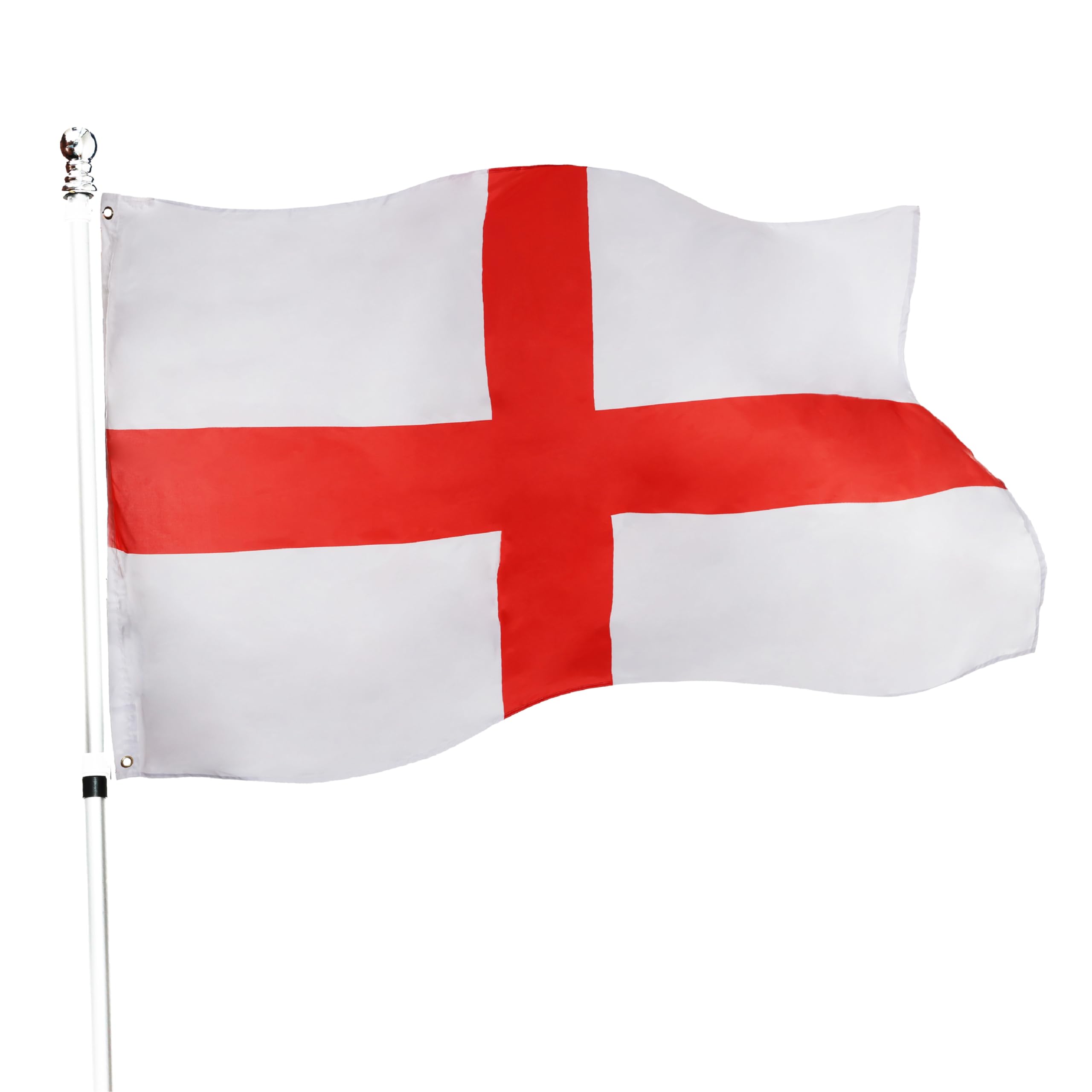 England Flag St George's Day Fancy Dress Decoration - Pack of 1 - English Large Flag with Grommets Approx 5 Ft x 3 Ft - Football, Rugby - Sporting Events, Street Parties, Festivals and Celebrations-image-6