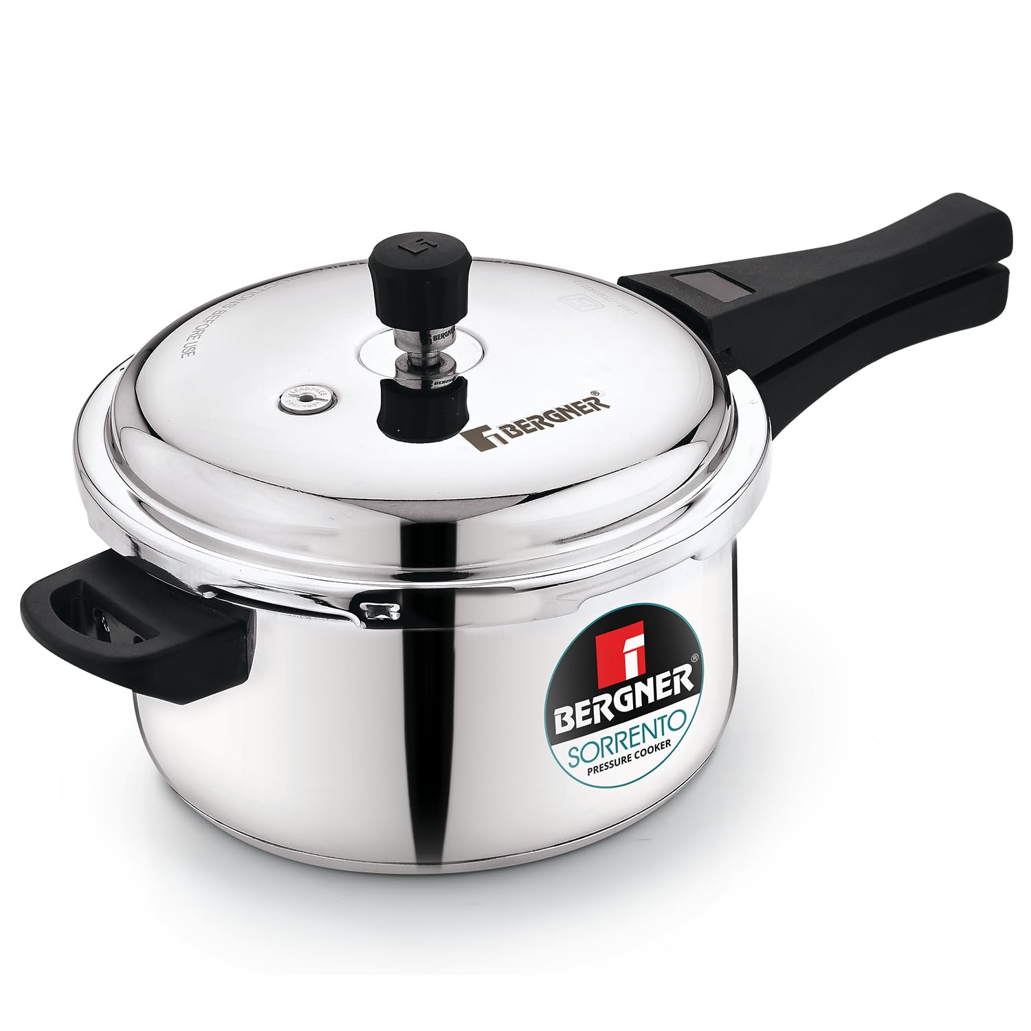 BERGNER Sorrento Stainless Steel Pressure Cooker with Outer Lid, 5 Lit