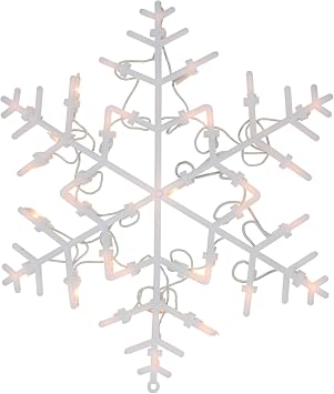 Northlight Lighted Snowflake Christmas Window Decoration - 13.5"