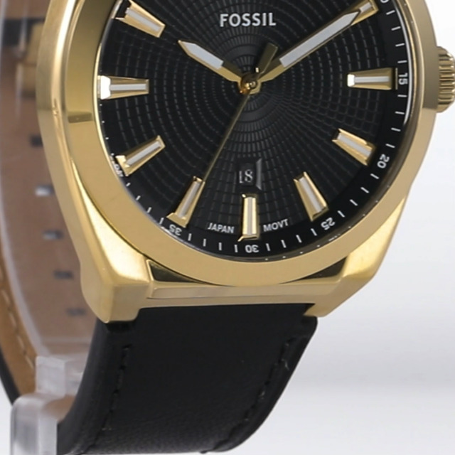 Orologio Fossil Everett Uomo Automatico | Cassa 42mm In Acciaio E Cinturino Pelle Marrone | Vetro Zaffiro