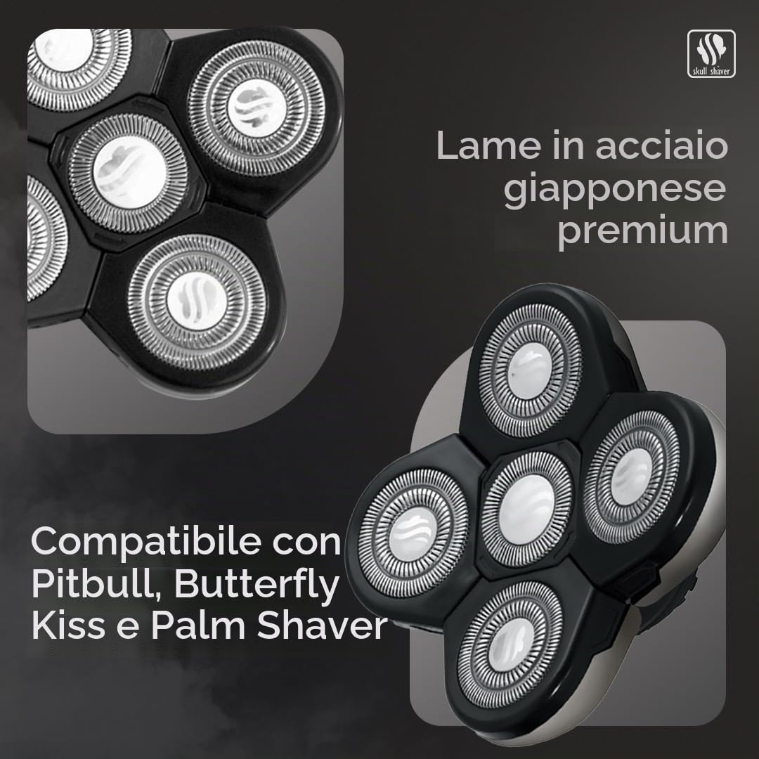 Skull Shaver Pitbull Forte Lama di Ricambio per rasoio elettrico Pitbull Silver, Gold e Platinum