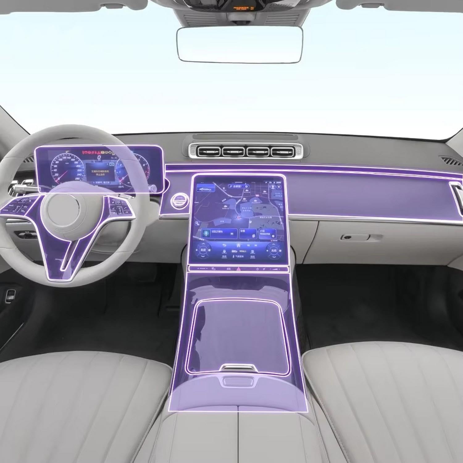 Film de protection transparent haut de gamme en TPU pour console centrale Mazda 3 Axela