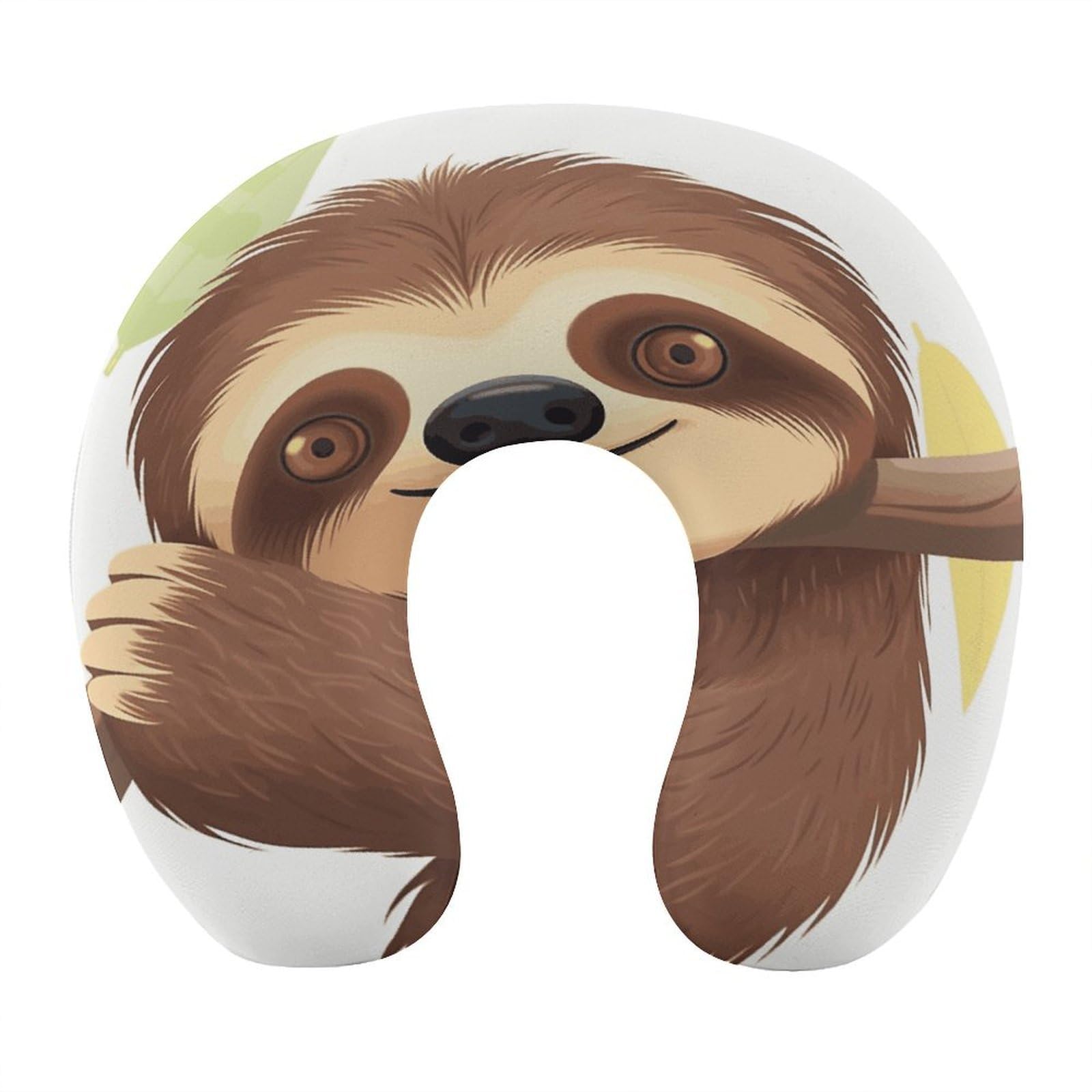 Adfgyerh Style Sloth U-Shaped Pillow，Memory Foam Pillow Core，Cushion ，Provide Neck Support ，Travel Pillow，Suitable For Airplanes, Cars, Homes, And Offices.