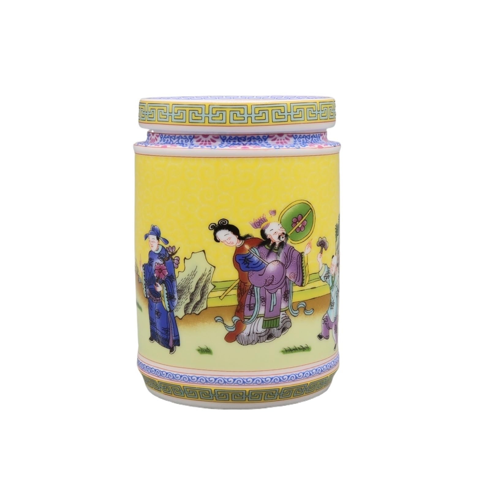 DVMSIEF Ceramics Storage Jar Pot With Paintings, Collectible Ceramics, Canister, Home Decoration