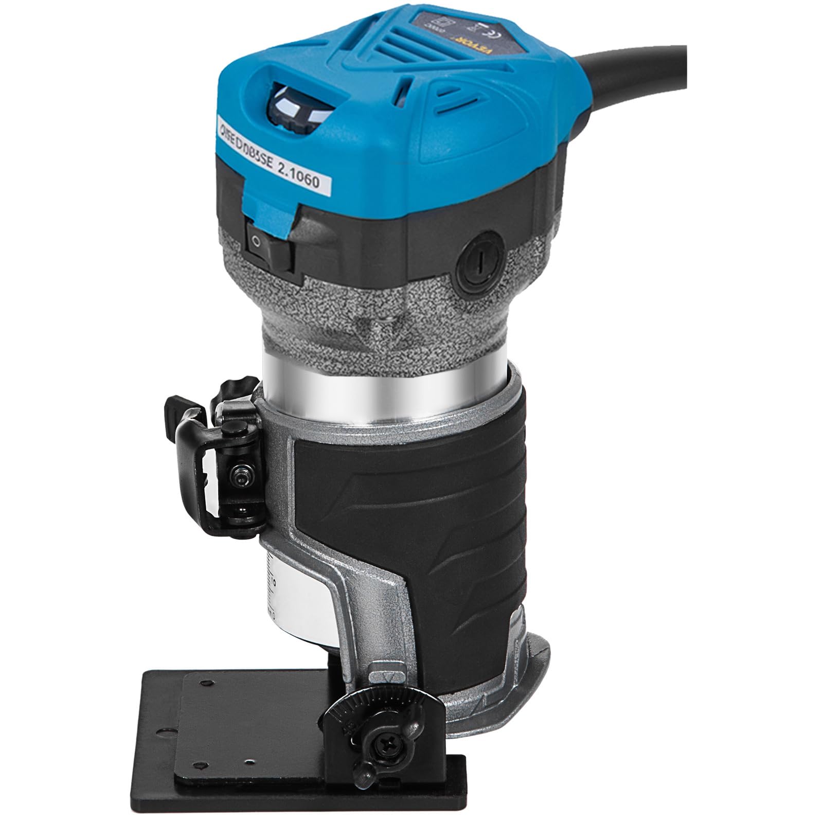 VEVOR Fresadora de superficie 710 W 50 Hz Fresadoras Madera Enrutador Velocidad Variable de 30,000 RPM Fresadora de Madera Rebajadora Eléctrica Suave para Láminas de Plástico, Chapas de Madera