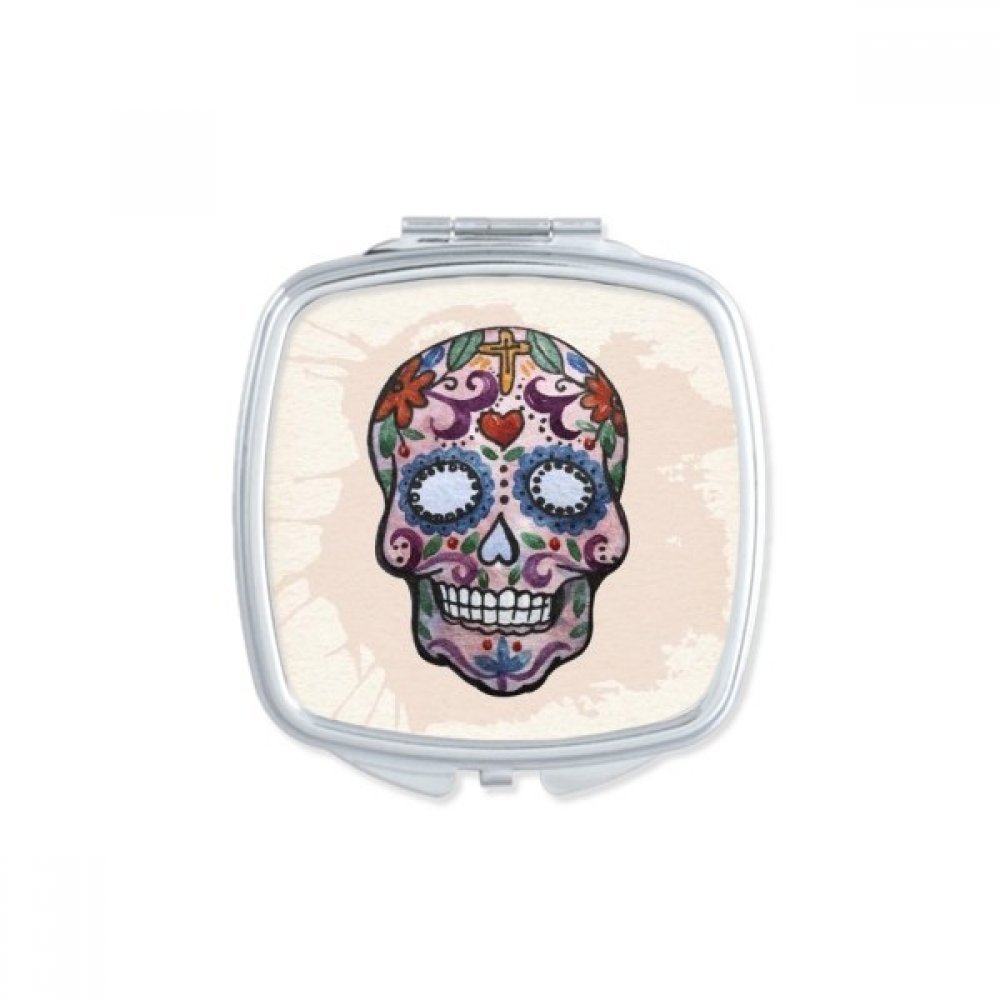 Miroir maquillage Mexique portable pour retouches beauté en voyage et au bureau