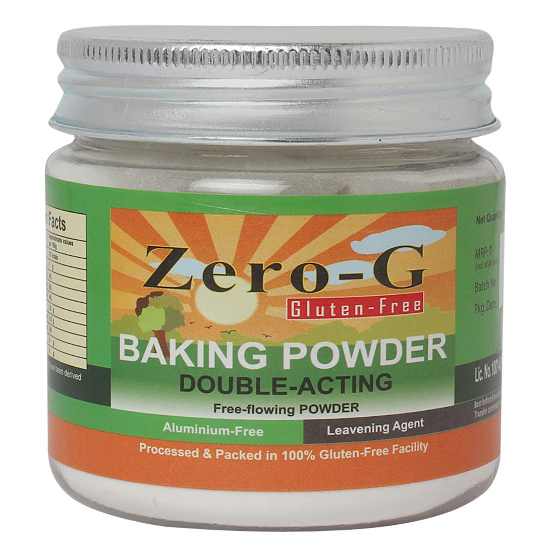 Zero-G Gluten-free Baking Powder (100g Pack) - Perfect for Baking | Double Acting | Free Flowing | Aluminium-Free Formula | Leavening Agent (B00XL78OEI) Amazon Price History, Amazon Price Tracker