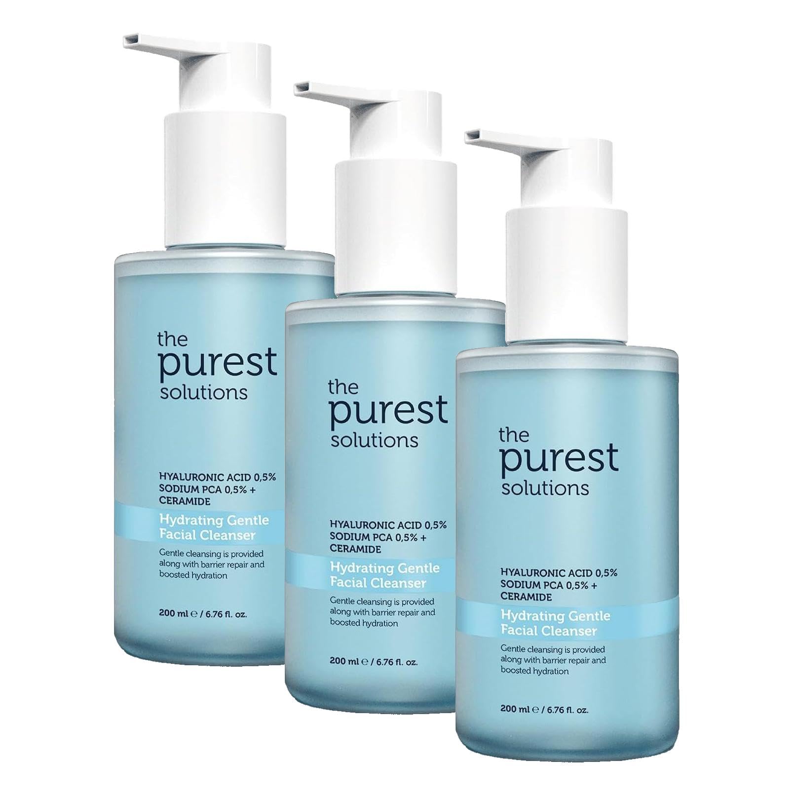 The Purest Solutions Hydrating Gentle Facial Cleanser%0,5 Hyaluronic Acid%0.5 Sodium PCA Ceramide (3 paketi)