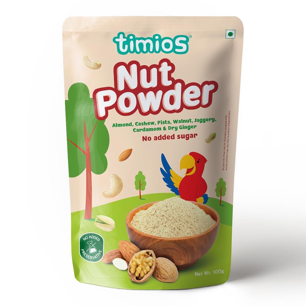 Timios Vitamin and Mineral Rich Nut Powder |Made with Jaggery for sweetness |Rich In Anti Oxidants |For Kids and Adults|100g-image-31