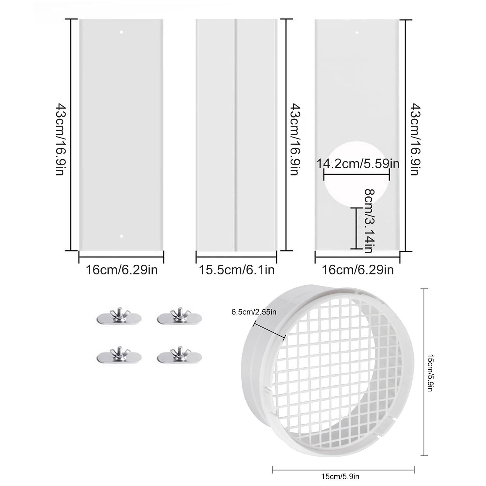 Juego de conductos de ventana, kit de ventilación para secadora interior