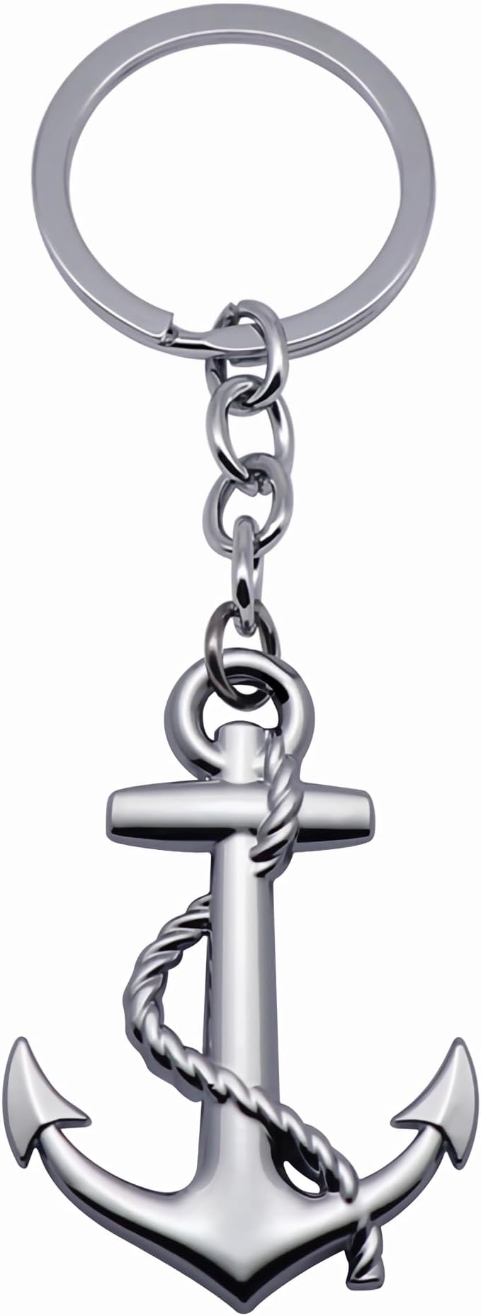 KKY Best 3D Anchor Key Chain Car Logo Metal Key Ring Couples Keychain