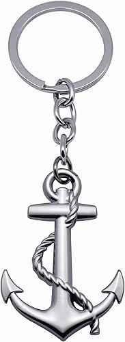 Llavero de anclaje 3D con logotipo de coche, llavero de metal, para parejas, de acero inoxidable, decoración náutica de fiesta