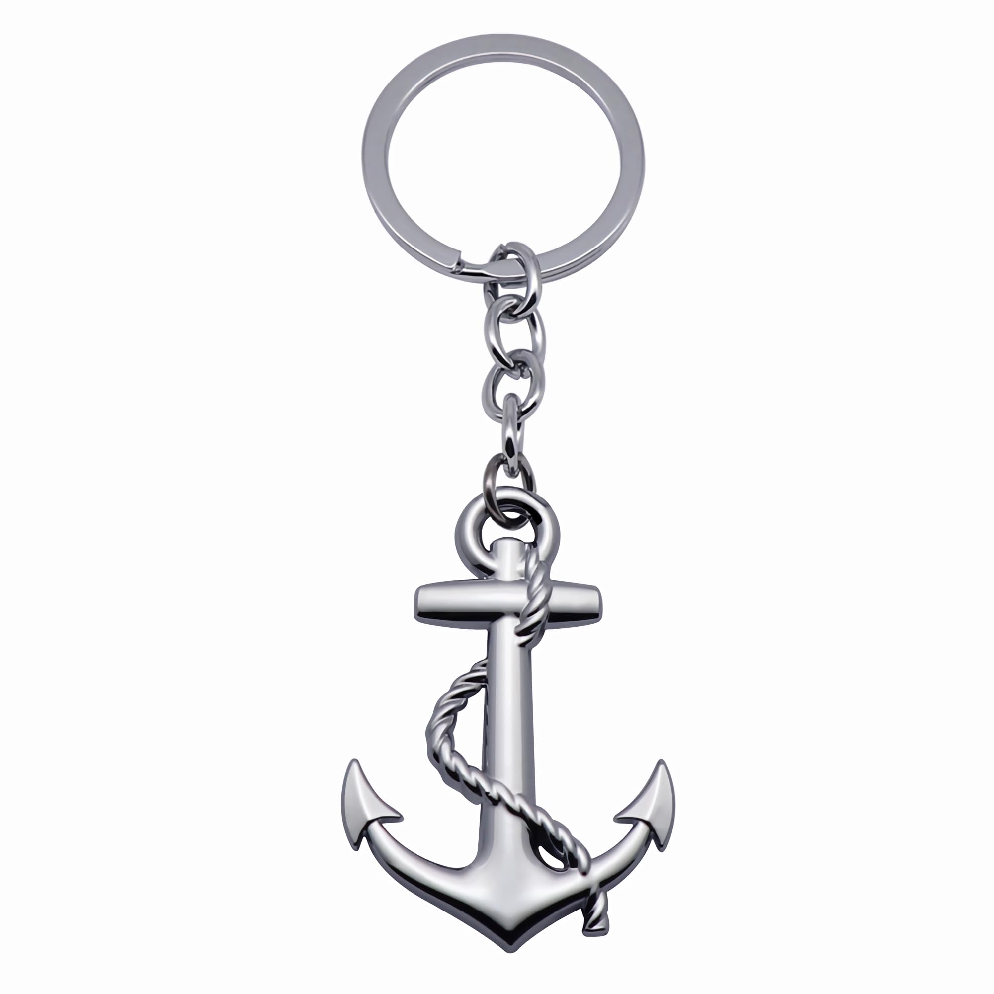 KKY Best 3D Anchor Key Chain Car Logo Metal Key Ring Couples Keychain