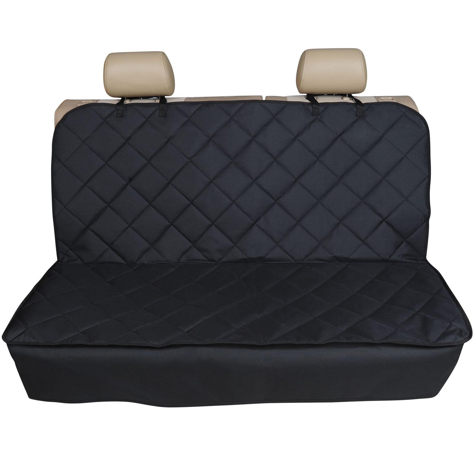 rhinos autostyling FOR Ford Fiesta MK7 (2011-2017) - Heavy Duty Black Strong Quilted Pet Dog Cat Hammock Rear Seat Cover Protector