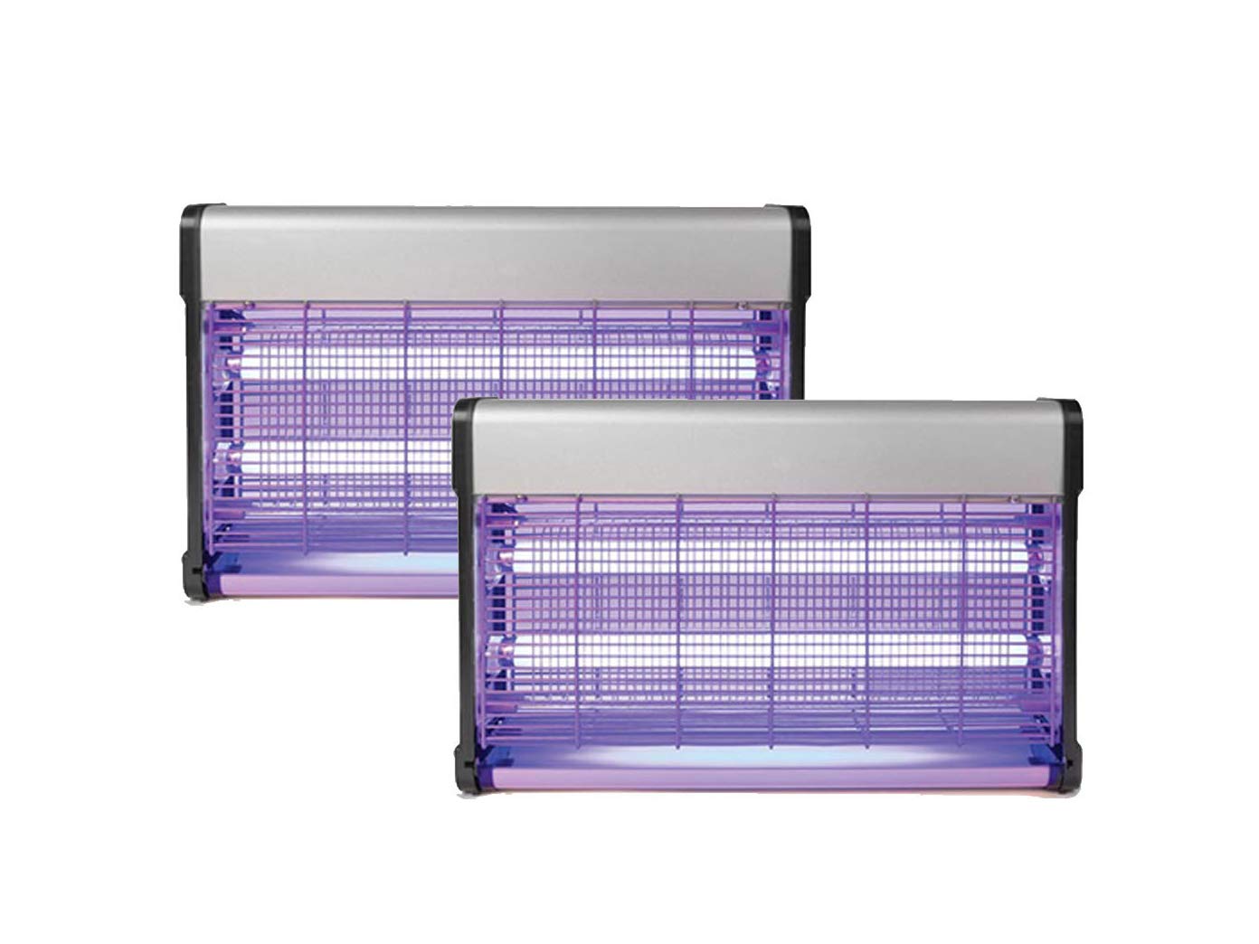 2er Set elektrische Stechmückenfallen Insektenvernichter mit UV Licht 2x 15W, Lampen für Räume jeweils 100m²