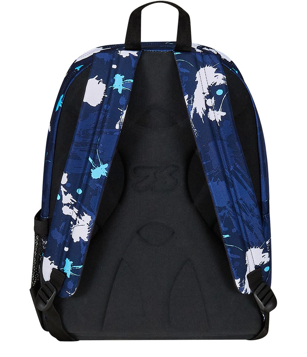 Seven Zaino Doppio Scomparto New Fit, SpottyBlue, Blu, Tasca Porta Borraccia, Maxi Capienza, Schienale Preformato, Zaino Scuola e Viaggio, Bambini e Ragazzi