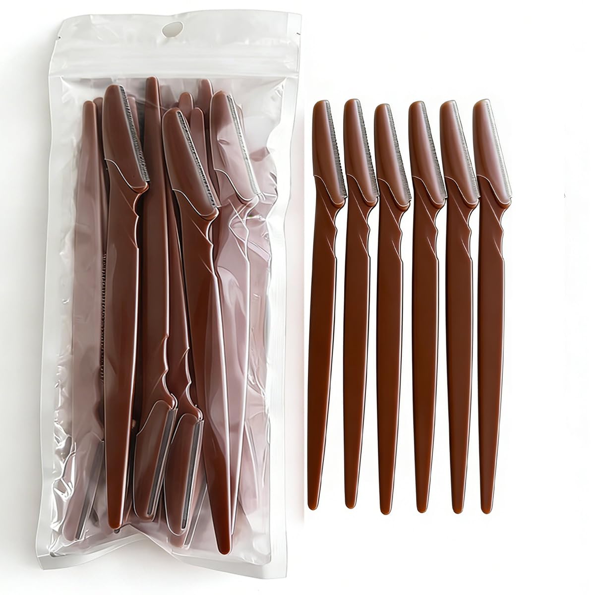 D15 unidades de maquinilla de afeitar para cejas, recortadora de cejas para mujer, para cara, cuerpo y cejas, para hombres y mujeres, vello facial, portátil (negro) — view 8