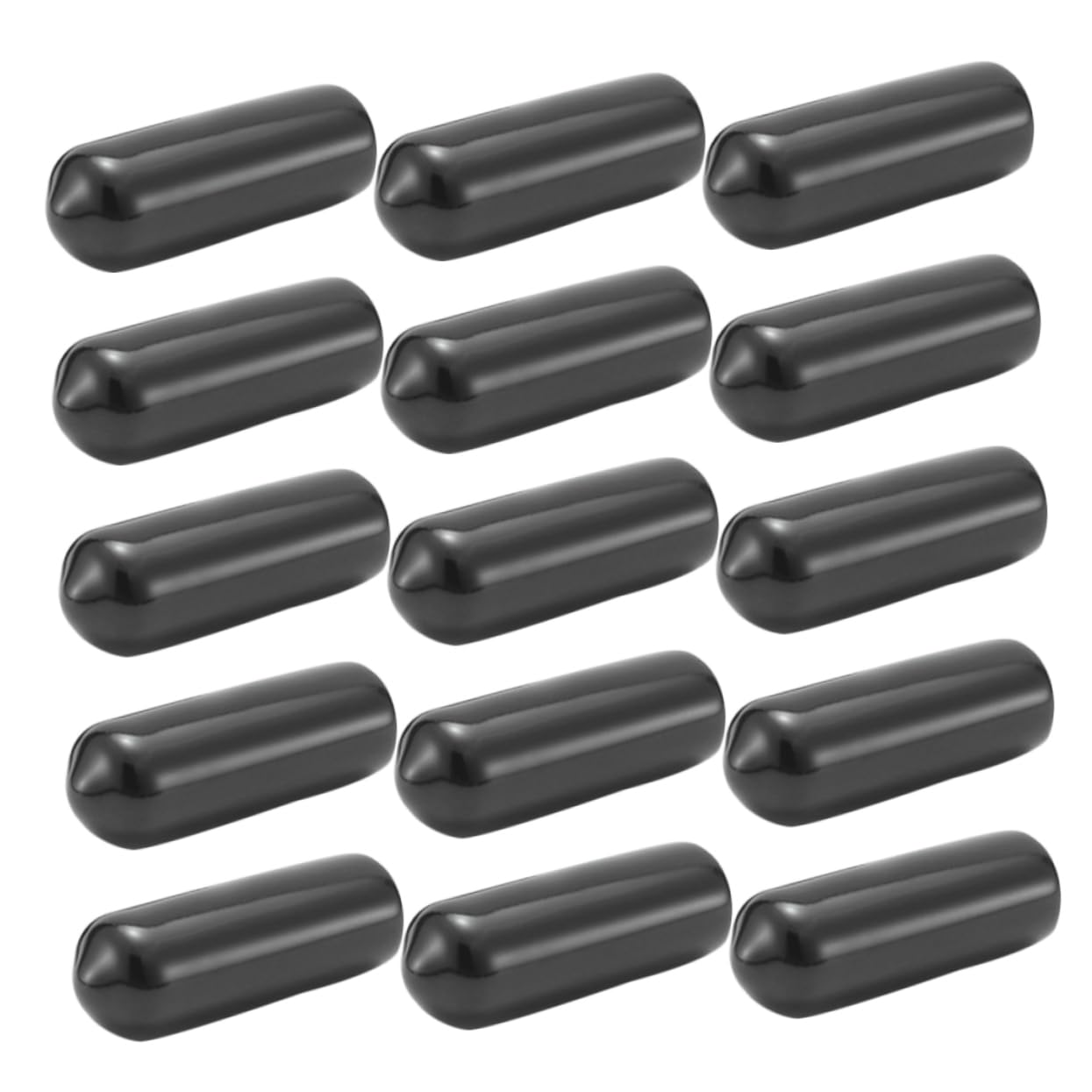 KICHOUSE Rubber Protective Cap Set 15 Pc Trekking Pole End Caps Bump Buffer for Hiking Camping