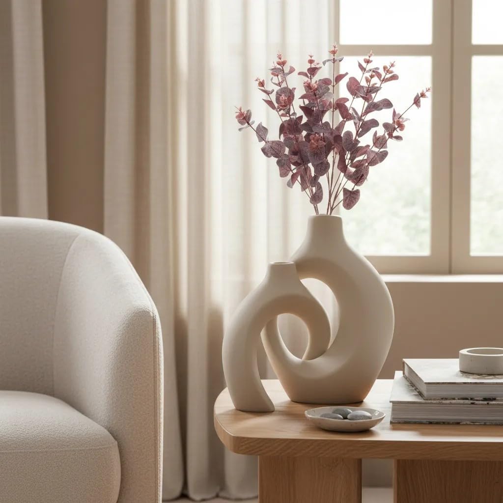 Vasos Decorativos De Cerâmica Entrelaçados