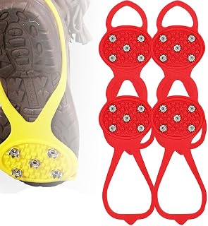 Universal Non-Slip Gripper Spikes, 2026 New Snow Shoe Spikes, 5-Claw Anti-Slip Grippers Spikes Silicone Traction Cleats for Hiking Walking Climbing Fishing
