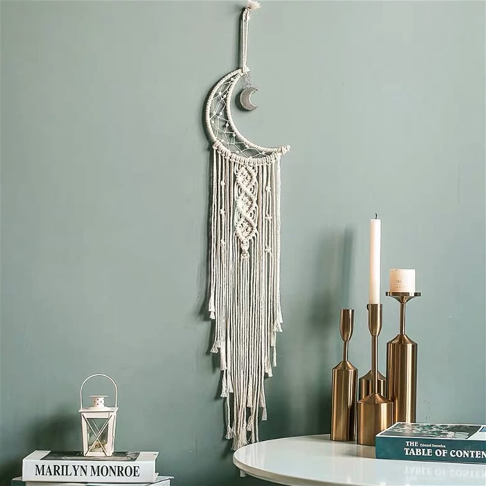 DUNSBY Kit de Macramé 113pcs Cordon Macrame Cordon Naturel Coton Tapisserie tricotée à la Main Kit de matériau avec Anneau en métal DIY Dreamcatcher Thread Home décorer Kit Macramé