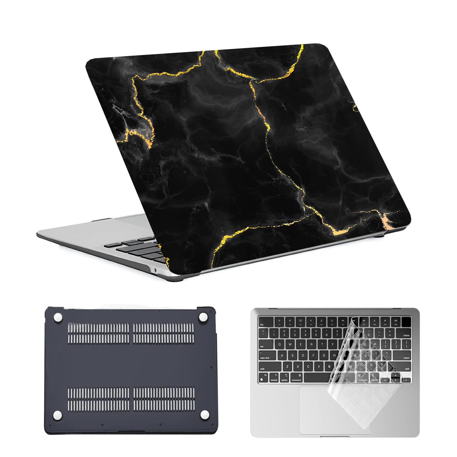 Funda para MacBook Pro 14 M4 M3 M2 M1 carcasa de mármol con protector de teclado 8