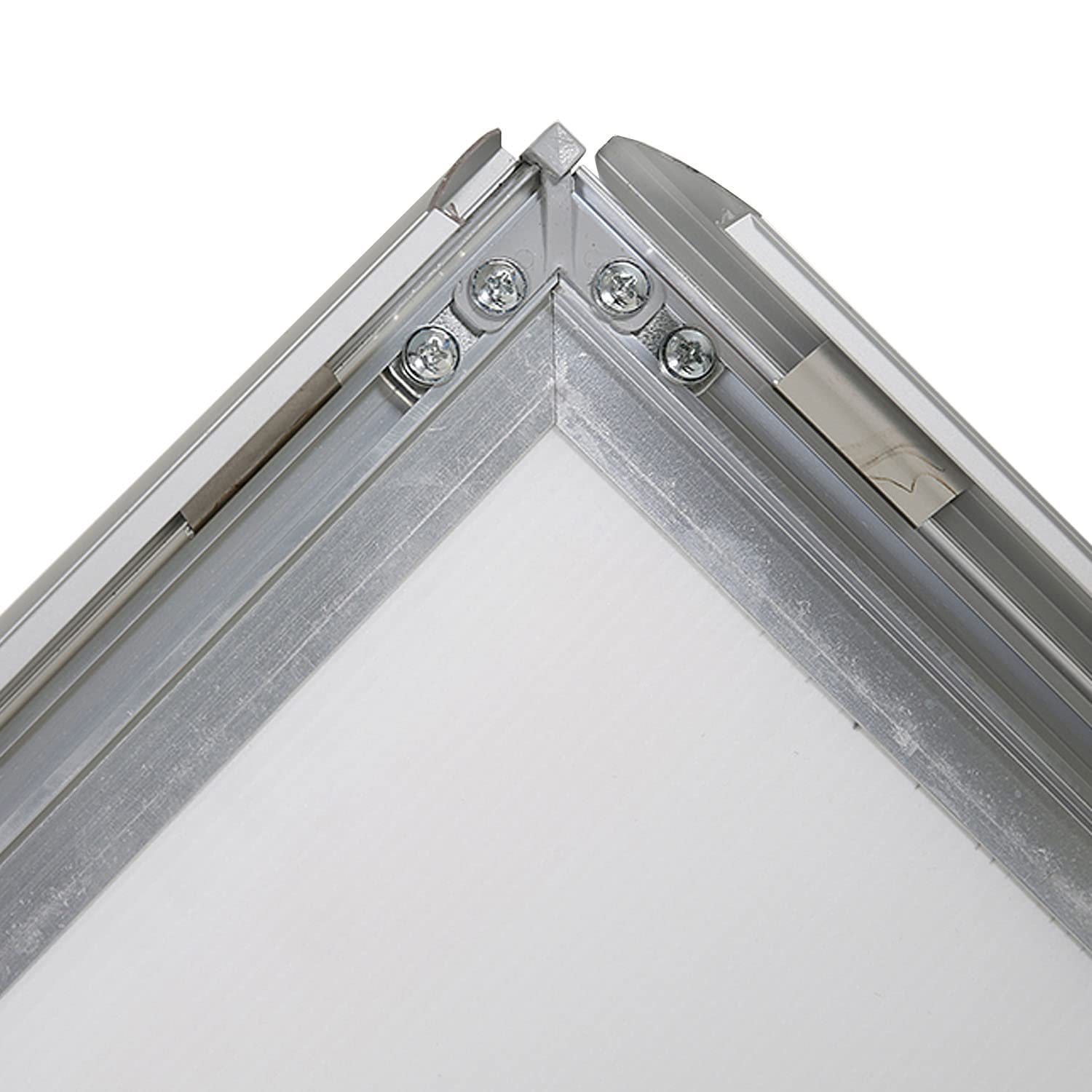 DisplayLager Customer - Tope de doble suspensión para carteles (modelo Wind-Pro para DIN A1, 594 x 841 mm, resistente a la intemperie, peso para altas velocidades del viento y ruedas (A1, gris)