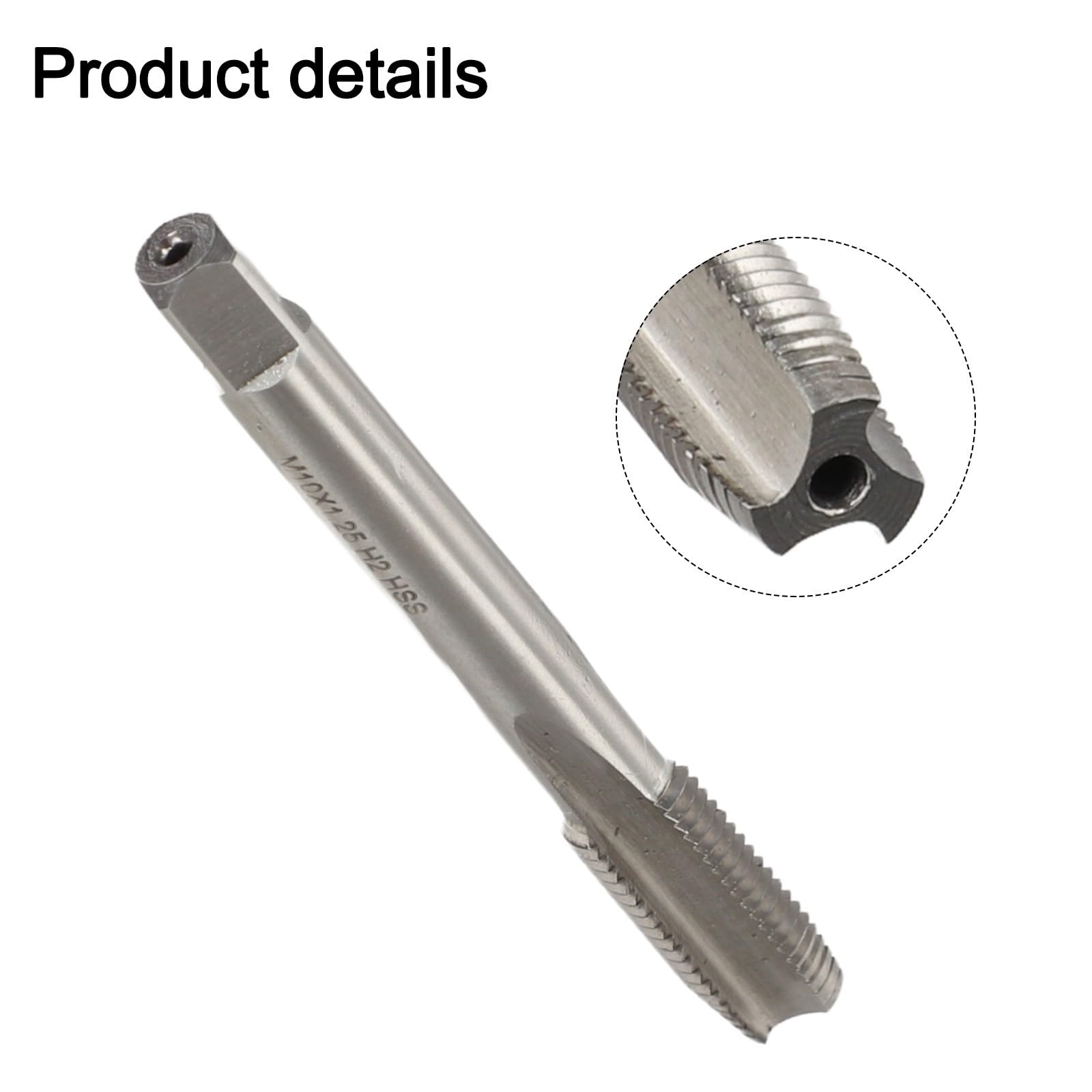 Maschio sinistro, HSS 10 mm x 1,25 filettatura metrica M10 inverso passo 1,25 mm per applicazioni speciali di lavorazione di filettature e officine