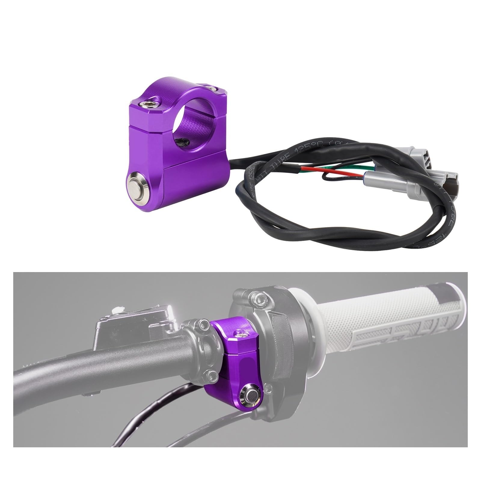 Włącznik kierownicy motocykla Pasuje do Surron Light Bee X pasuje Segway X160 przycisk przełącznika reflektorów elektryczny motor terenowy(PURPLE)