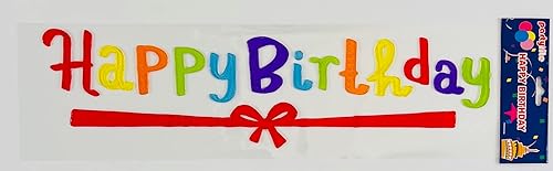 Miniatura 2 de Pegatinas de gel para ventana de feliz cumpleaños, suministros de fiesta, calcomanías de cristal Mirrow para ventanas del hogar y la oficina diseños