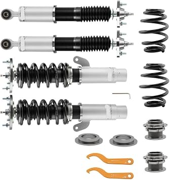 Coilovers Suspension 24 Way Damper Shocks Adjustable Height Suspension Spring Camber Compatible With E46 320i 325i 330i 1998 2005